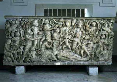 Frieze from a sarcophagus depicting the legend of Prometheusfrom Pozzuoli from Anonymous painter