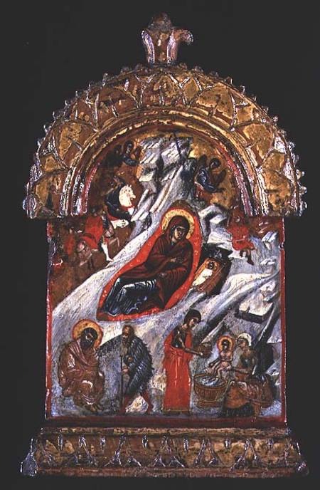 Greek icon of the Nativity from Anonymous painter