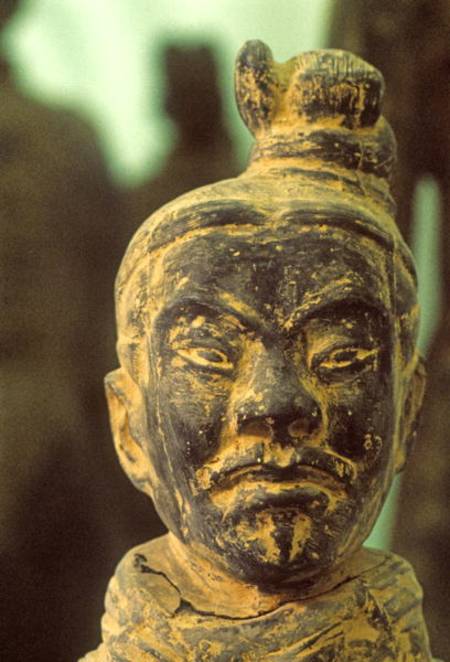 Head of a Warrior of the Qin Dynastyfrom near Xi'an from Anonymous painter