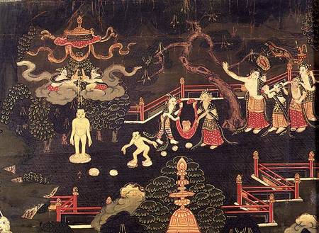 The Life of Buddha Shakyamuni, detail of his Childhood,Tibetan from Anonymous painter