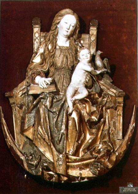 Madonna and Child Enthroned above a crescent moon attributed to Niklaus Weckmann (1482-1526) from Anonymous painter