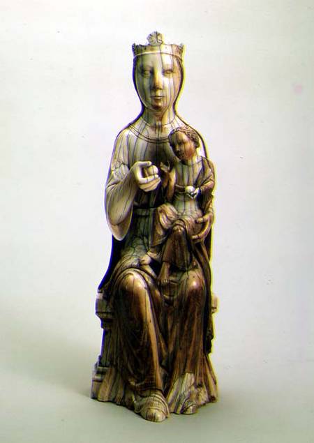 Madonna and Child, ivory statue,French from Anonymous painter