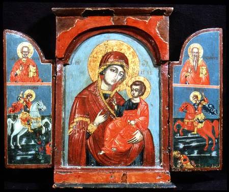 The Mother of God Hodegetria and SaintsMacedonian icon from Anonymous painter