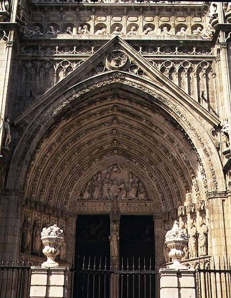 The Portal of Forgiveness (Puerta del Perdon) central portal of the West facade from Anonymous painter