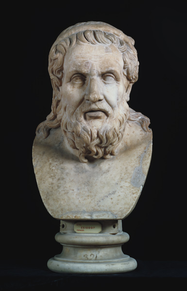 Portrait bust possibly of either Hesiod (8th century BC) or Homer (8th century BC) from Anonymous painter