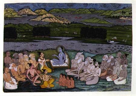 `The Sage Sukadeva Addressing King Parikchit' Kishangath from Anonymous painter