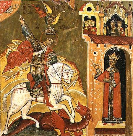 St.George and the DragonUkranian icon from Anonymous painter