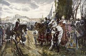 Eroberung Granadas / Pradilla nach Gemälde von Francisco Pradilla y Ortiz