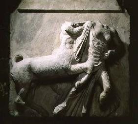 Centaur and female Lapith, metope no. 11 from the south frieze of the Parthenon,Greek