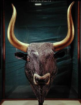 Rhyton in the shape of a bull's head, from Knossos,Minoan