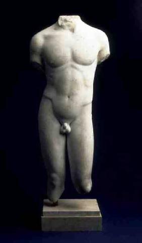 Roman male torso of a youthful figure