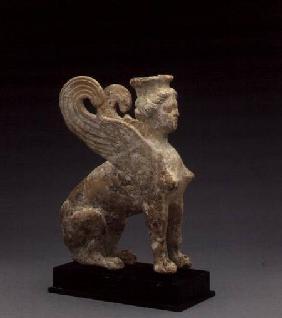 Terracotta figure of a sphinx, from South Italy,Greek