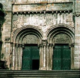 View of the south transept portal (Puerta de las Platerias) c.1100-04 (photo) (detail of 88963)