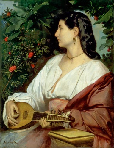 The Mandolin Player from Anselm Feuerbach