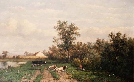 Dutch landscape (panel) from Anthonie Jacobus van Wyngaerdt