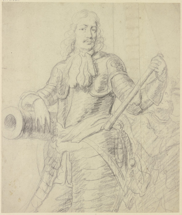 Ein Mann im Harnisch, auf eine Kanone gelehnt from Anthonis van Dyck