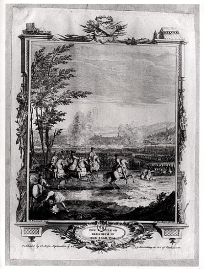 The Battle of Blenheim, 13th August 1704; engraved by Claude Dubosc from Antoine Benoist or Benoit du Cercle