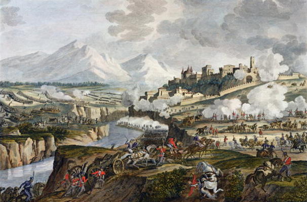 The Battle of Roveredo, 18 Fructidor, Year 4 (September 1796) engraved by Jean Duplessi-Bertaux (174 from Antoine Charles Horace Vernet