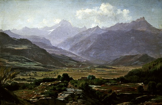 A valley at dawn from Antoine Chintreuil