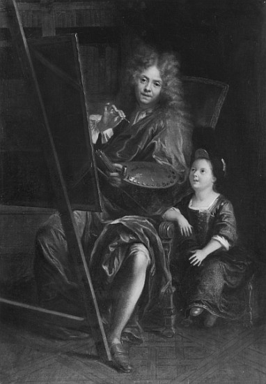 Self portrait with his son Charles from Antoine Coypel