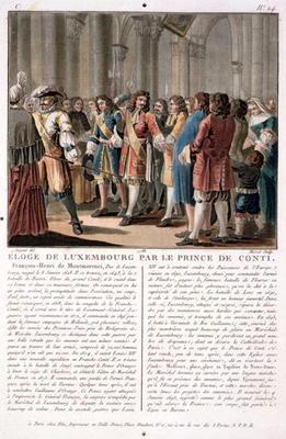 The Prince de Conti (1664-1709) praises the Duke of Luxembourg (1628-95) after his victory at the Ba