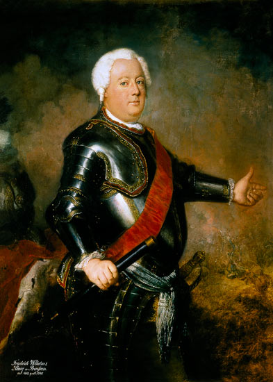 Friedrich Wilhelm I., king of Preussen from Antoine Pesne