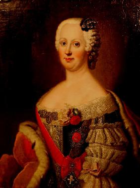 Portrait of Johanna-Elizabeth, Electress of Anhalt-Zerbst (1712-1760), Mother of Catherine II