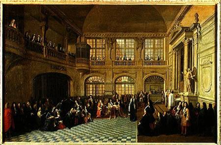 Philippe de Courcillon (1638-1720) Marquis of Dangeau pledging his oath to King Louis XIV (1638-1715 from Antoine Pezey