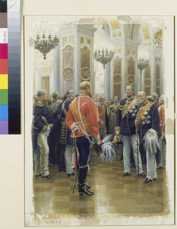 The red prince (prince Friedrich Karl in the uniform of the Ziethen hussars) from Anton Alexander von Werner