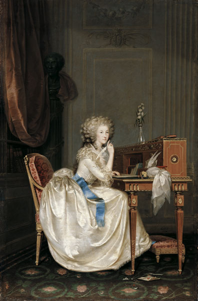 Portrait of Marie Louise of Savoy (1749-1792), Princess of Lamballe from Anton Hickel