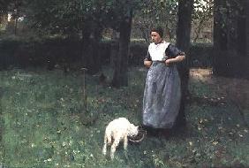 Larener Woman with a Goat