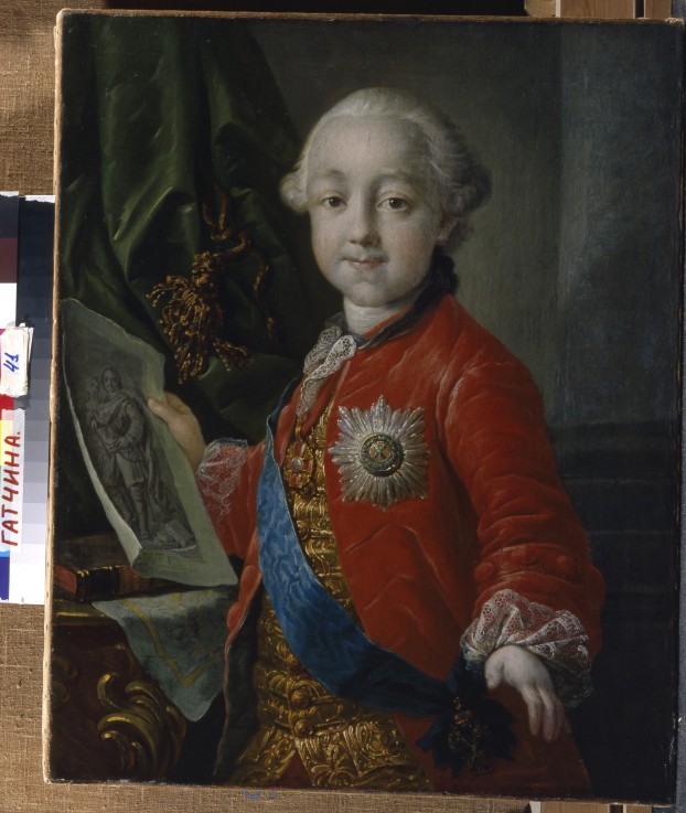 Portrait of Grand Duke Pavel Petrovich (1754-1801) as child from Anton Pawlowitsch Lossenko