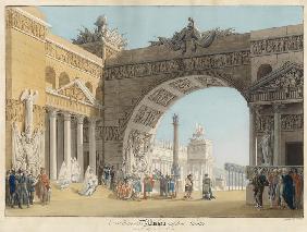 Stage design for the opera Palmira, regina di Persia by Antonio Salieri