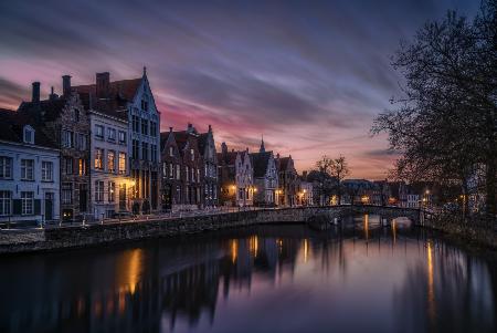 Bruges at sunset