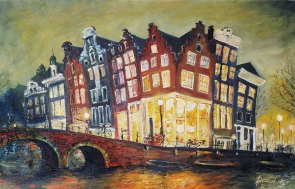 Bright Lights, Amsterdam, 2000 (oil on canvas)  from Antonia  Myatt