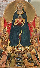 Himmelfahrt Mariae  umgeben von acht Engeln.