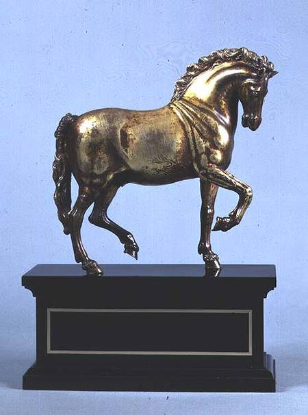 Gilt bronze walking horse, cast from a model Giovanni Bologna (1529-1608) from Antonio Suisini