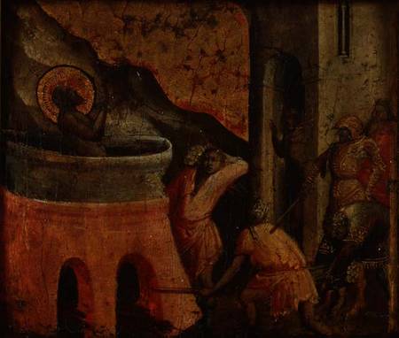 The 'Martyrdom' of St. John the Evangelist (panel) from Arcangelo  di Cola da Camerino