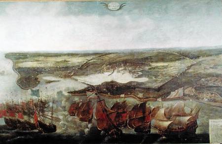 The Siege of La Rochelle in 1628 from Arentsz van der Cabel