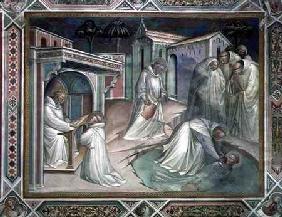 Maurus Saves Placidus, detail the Life of Saint Benedict (c.480-c.550), in the Sacristy
