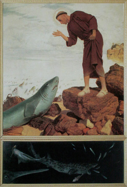 Saint Anthony Preaching to the Fish from Arnold Böcklin