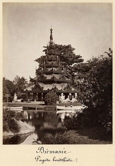 Buddhist rest house, Moulmein, Burma, c.1875 (albumen print from a glass negative) from (attr. to) Colin Roderick Murray