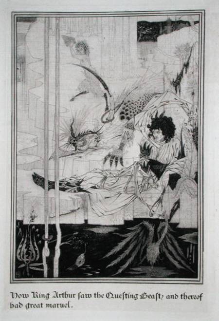 Now King Arthur saw the Questing Beast and thereof had great marvel from Aubrey Vincent Beardsley