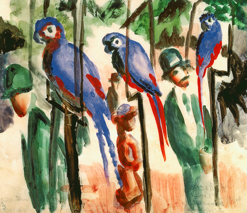 Blue Parrots from August Macke