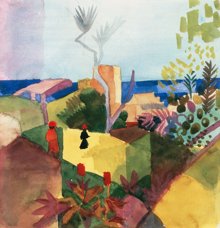 Landscape by the sea from August Macke