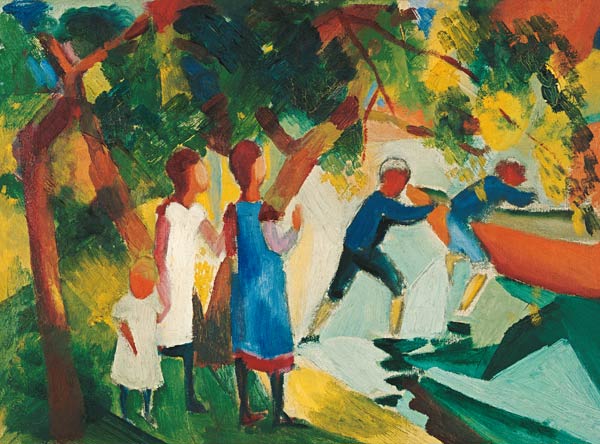 Children at the water from August Macke