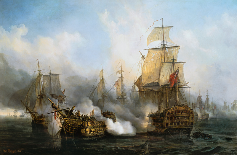 The Redoutable at Trafalgar from Auguste Etienne Francois Mayer