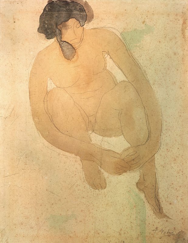 Weiblicher Akt, sitzend frontal from Auguste Rodin