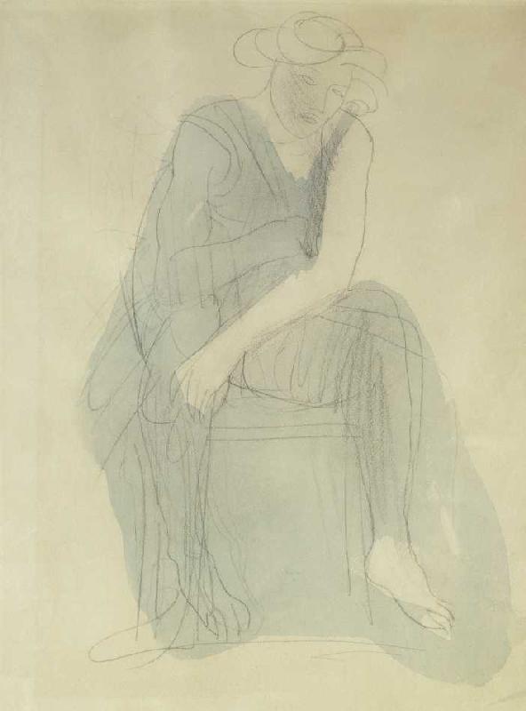 Sitzende Frau. from Auguste Rodin
