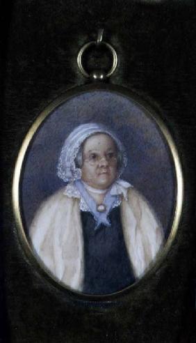 Oval portrait of Mrs Mary Reibey (w/c on ivory)